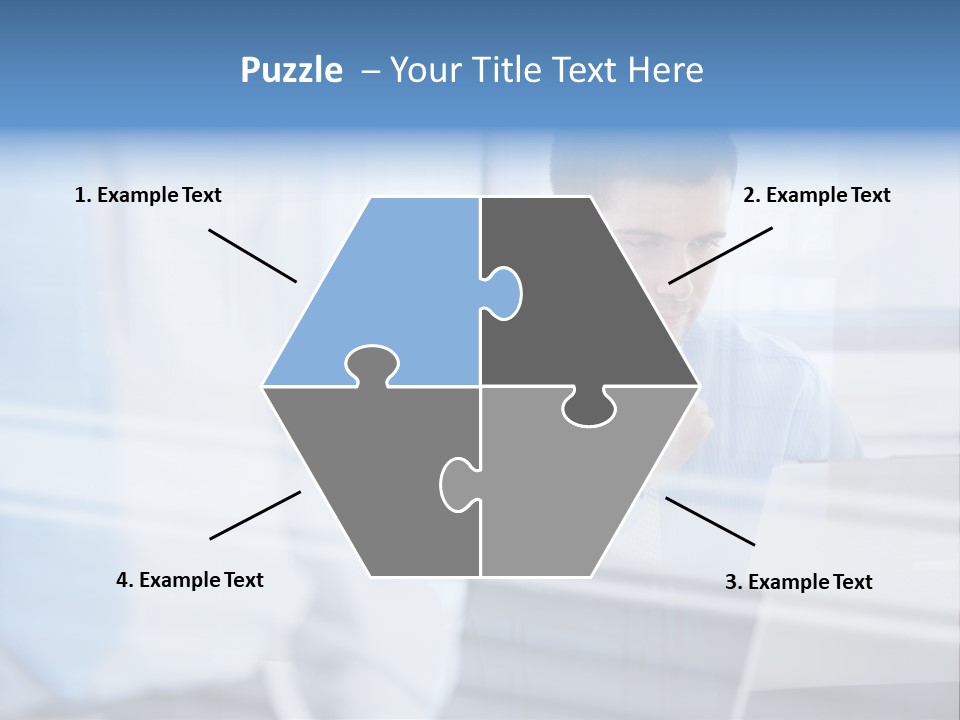 Young Look Desk PowerPoint Template