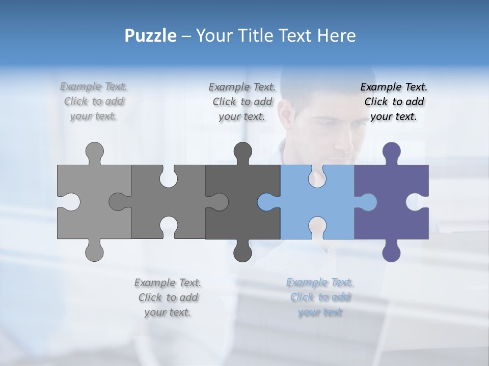 Young Look Desk PowerPoint Template