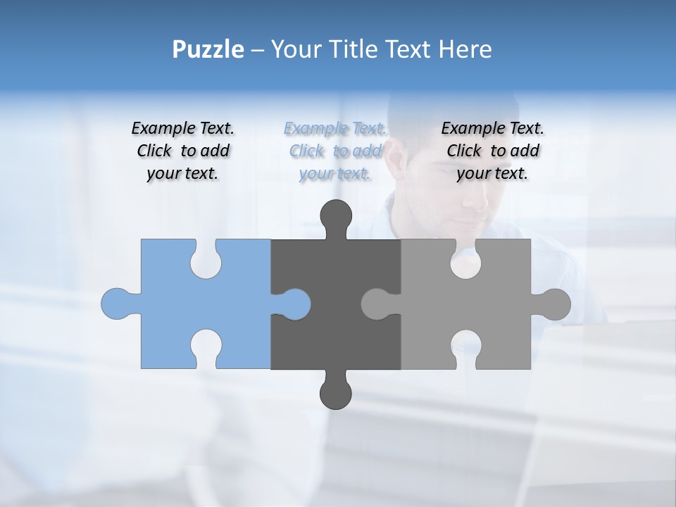 Young Look Desk PowerPoint Template