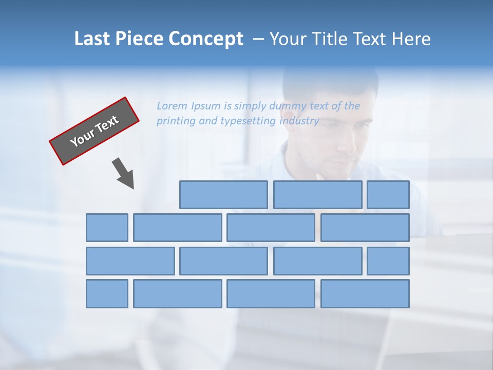 Young Look Desk PowerPoint Template