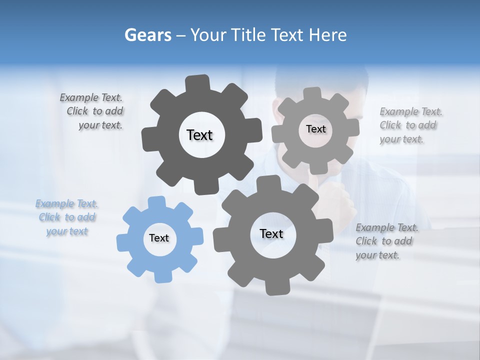 Young Look Desk PowerPoint Template