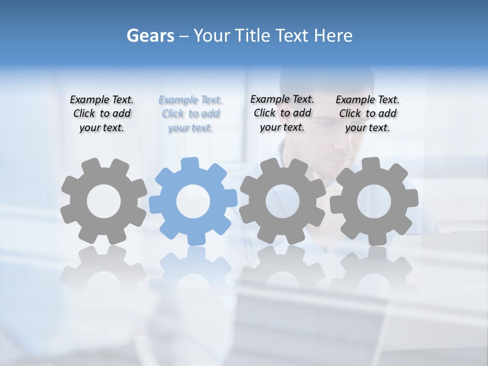 Young Look Desk PowerPoint Template