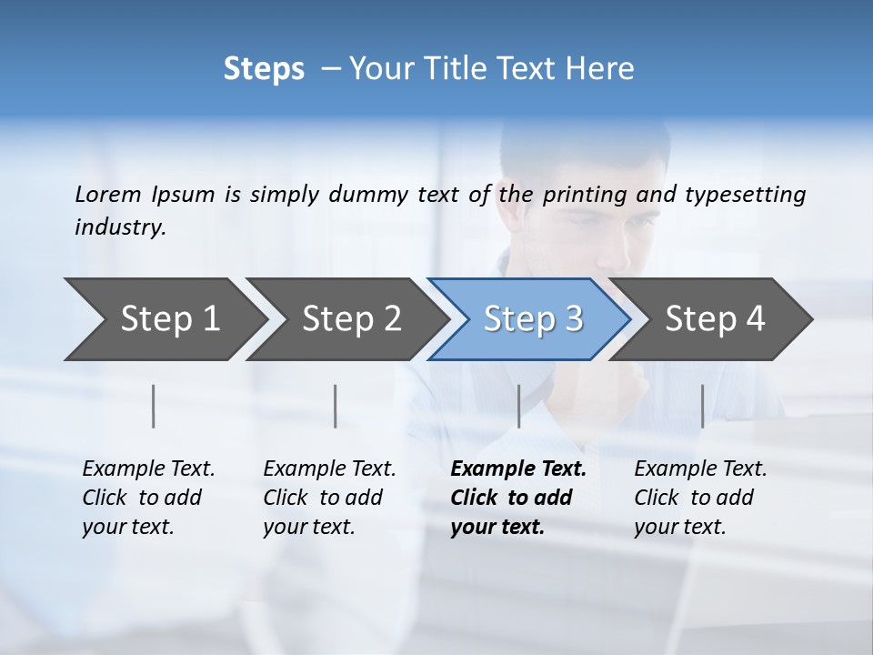 Young Look Desk PowerPoint Template