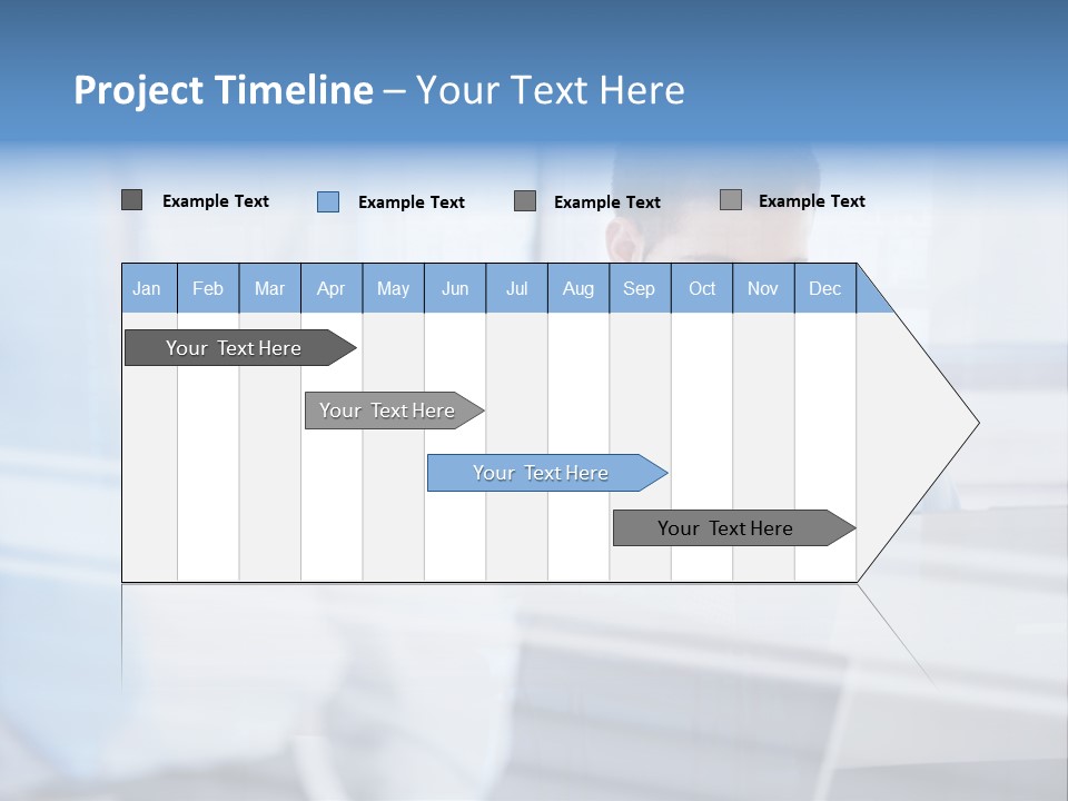 Young Look Desk PowerPoint Template