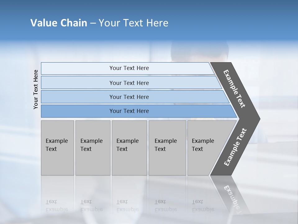 Young Look Desk PowerPoint Template