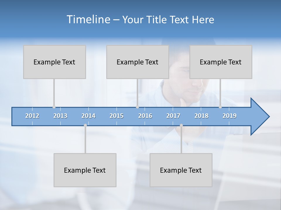 Young Look Desk PowerPoint Template