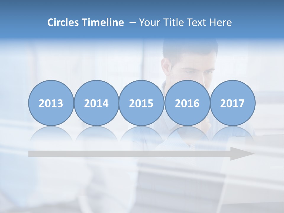 Young Look Desk PowerPoint Template