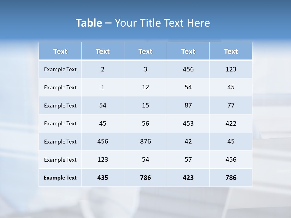 Young Look Desk PowerPoint Template