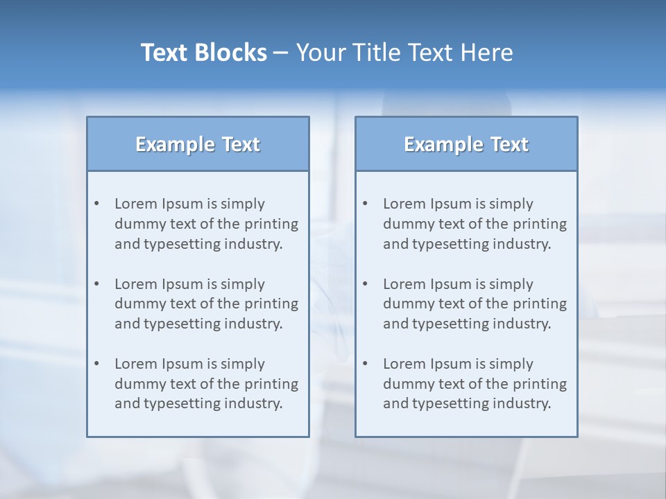 Young Look Desk PowerPoint Template