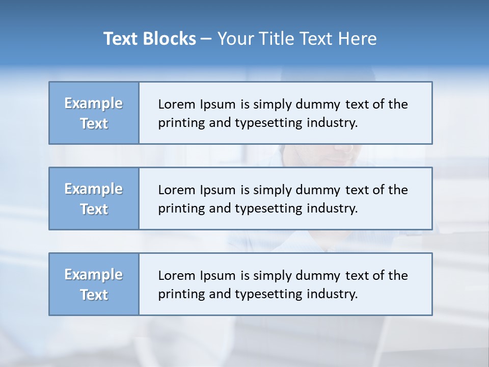 Young Look Desk PowerPoint Template
