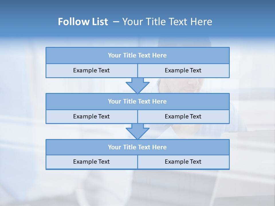 Young Look Desk PowerPoint Template