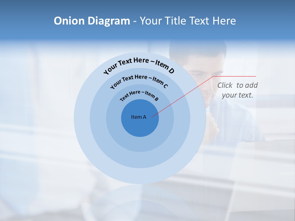 Young Look Desk PowerPoint Template
