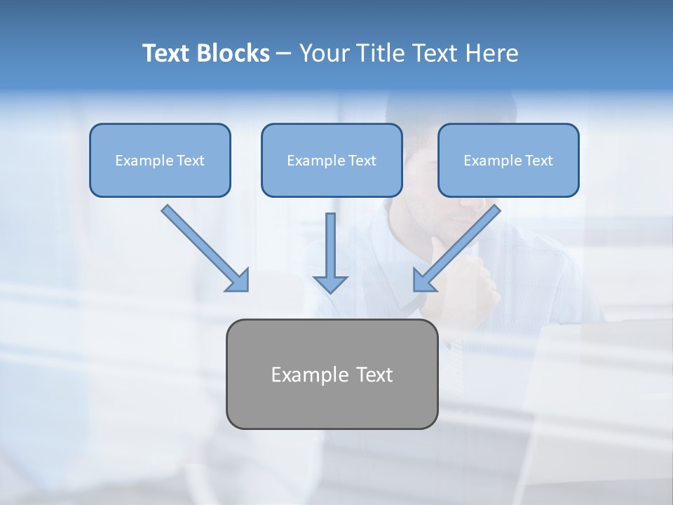 Young Look Desk PowerPoint Template