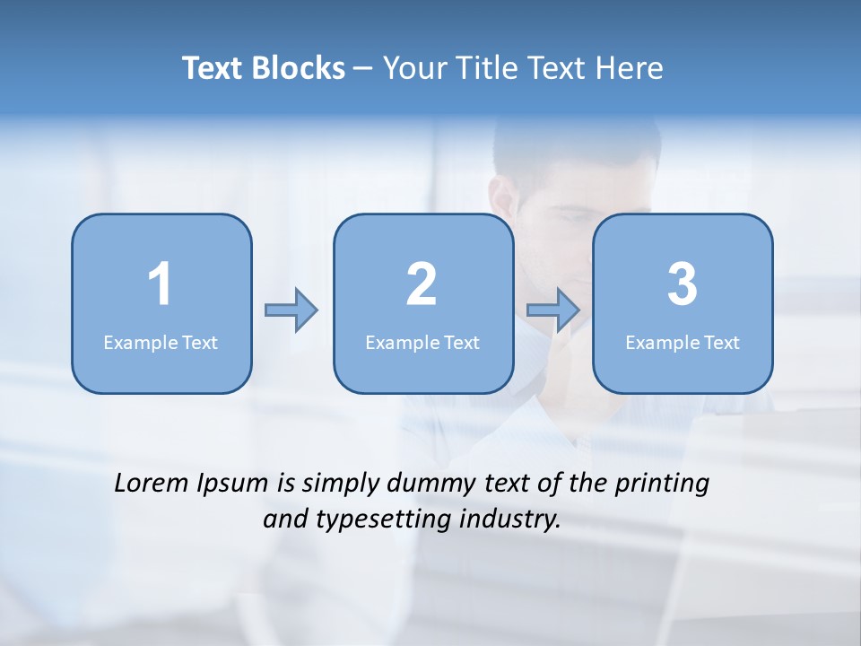 Young Look Desk PowerPoint Template