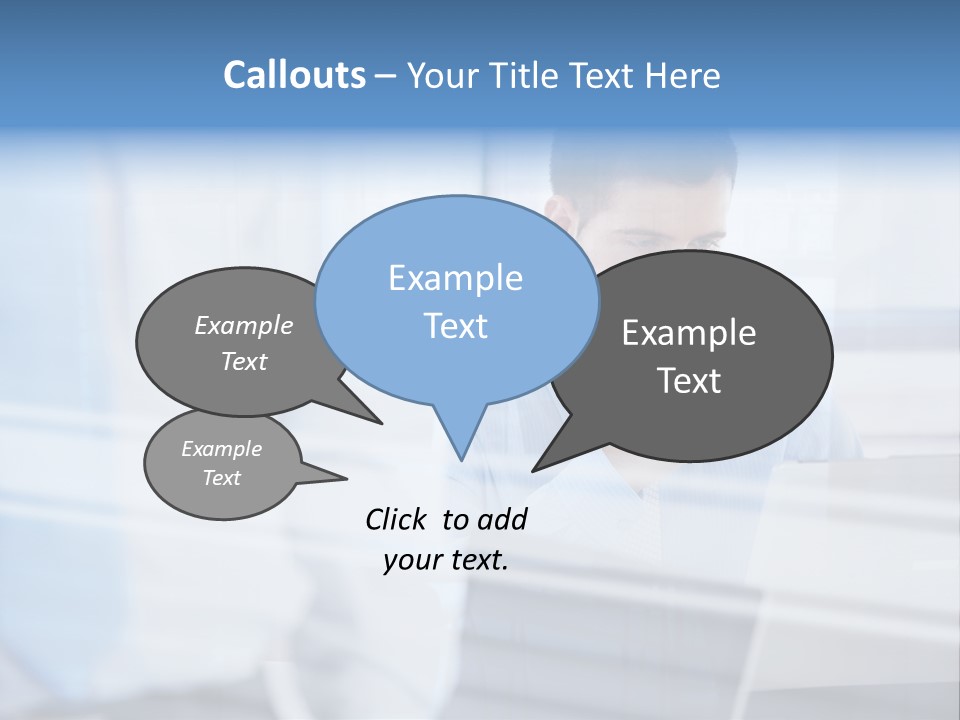 Young Look Desk PowerPoint Template
