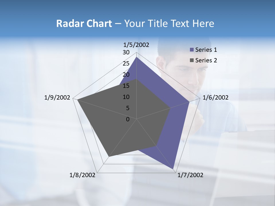 Young Look Desk PowerPoint Template