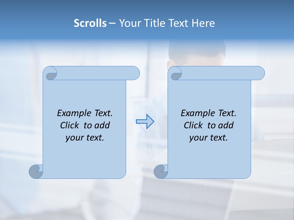 Young Look Desk PowerPoint Template