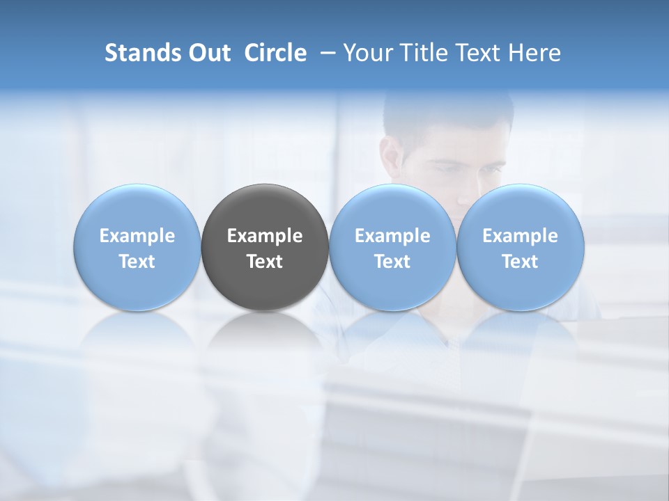 Young Look Desk PowerPoint Template