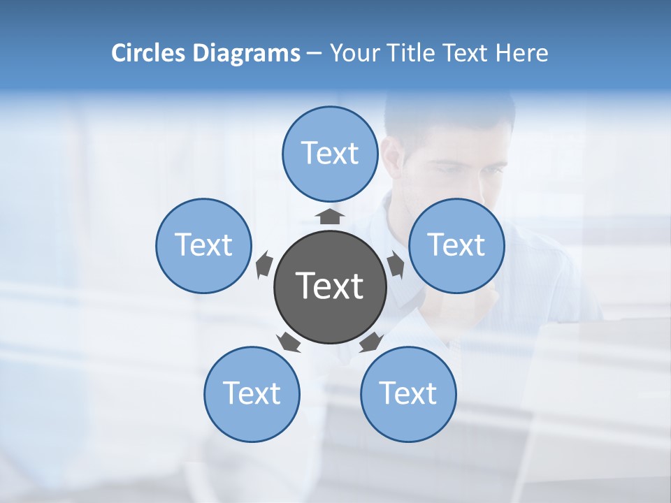 Young Look Desk PowerPoint Template