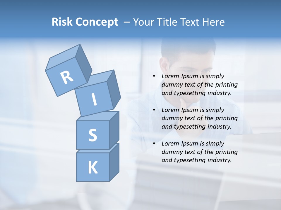 Young Look Desk PowerPoint Template