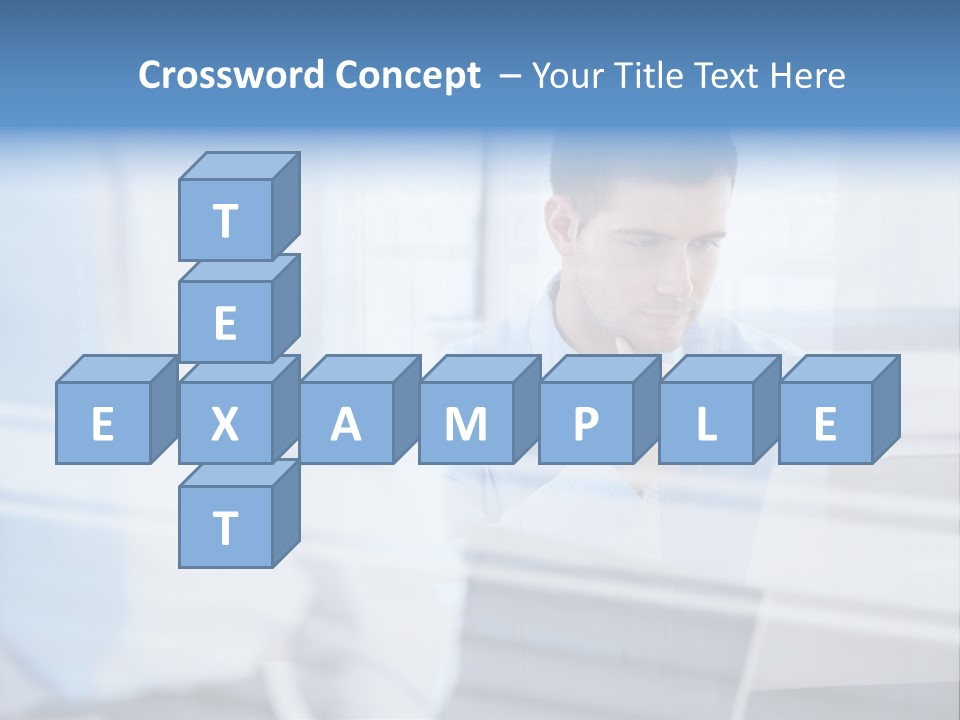 Young Look Desk PowerPoint Template