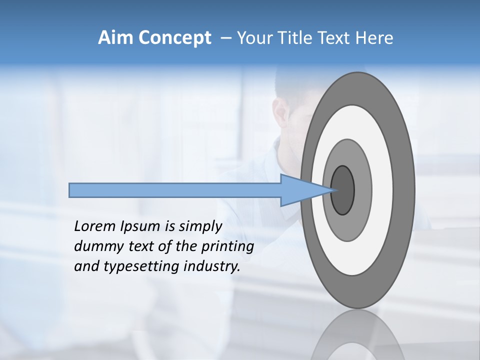 Young Look Desk PowerPoint Template