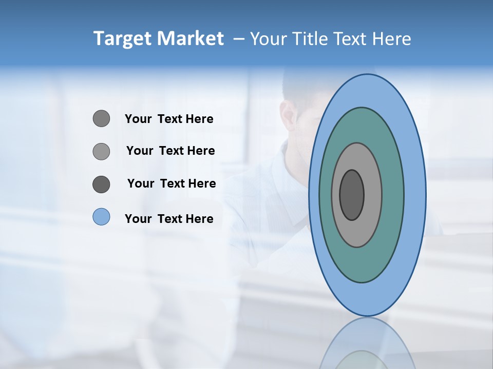 Young Look Desk PowerPoint Template