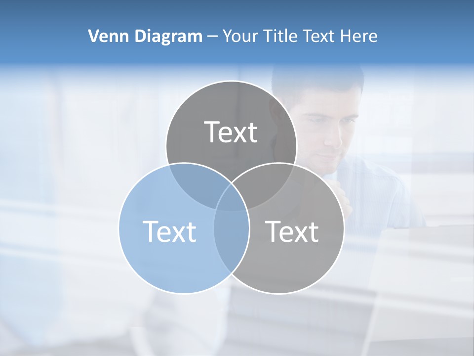 Young Look Desk PowerPoint Template