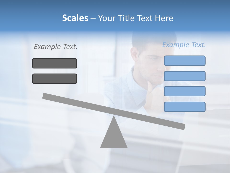 Young Look Desk PowerPoint Template