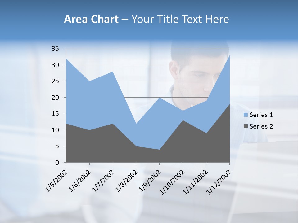 Young Look Desk PowerPoint Template