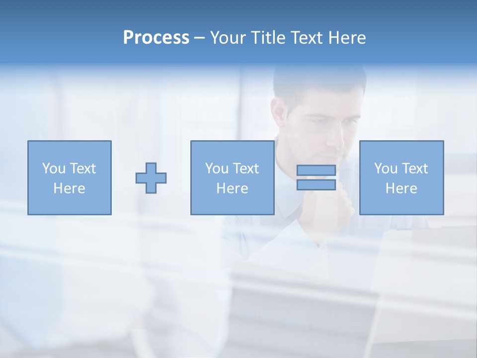 Young Look Desk PowerPoint Template