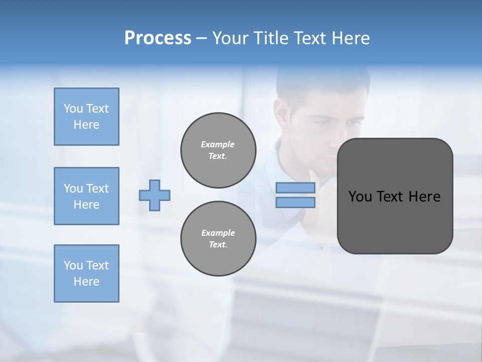 Young Look Desk PowerPoint Template