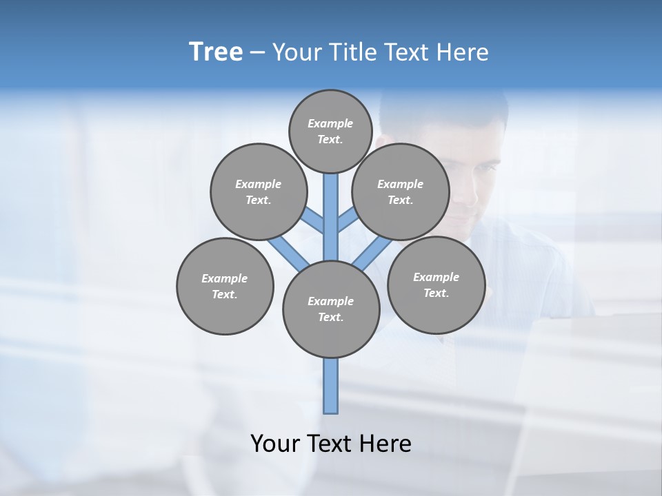 Young Look Desk PowerPoint Template