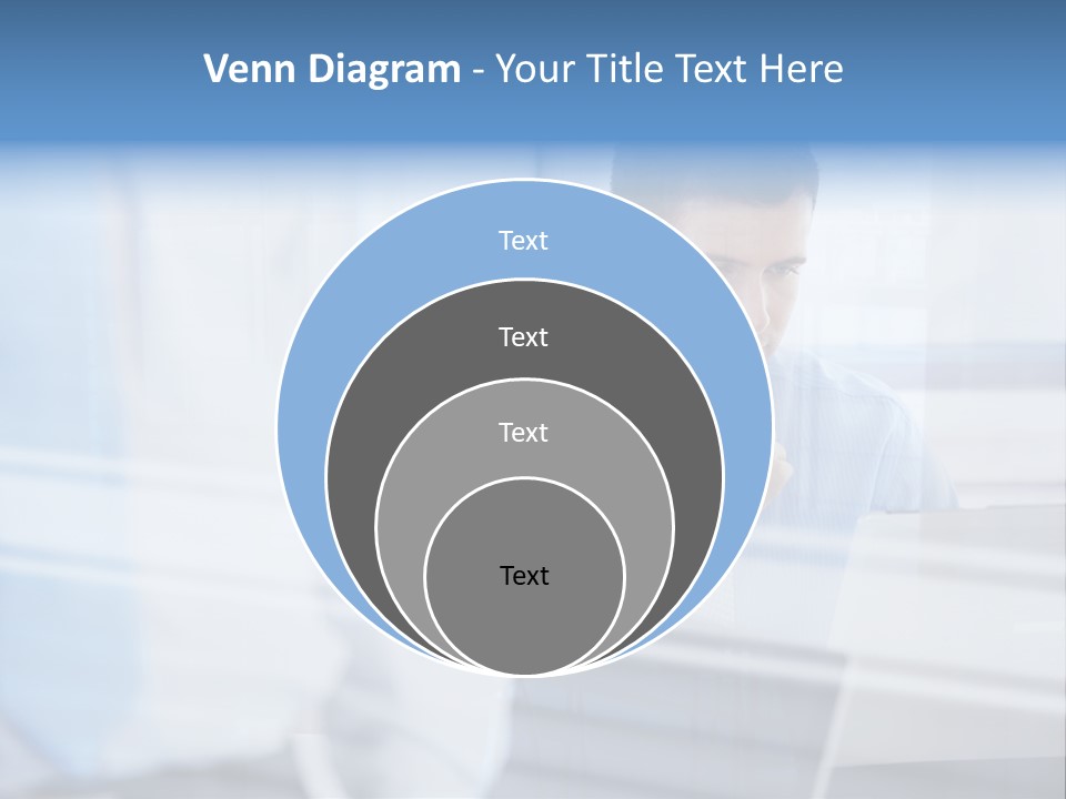 Young Look Desk PowerPoint Template