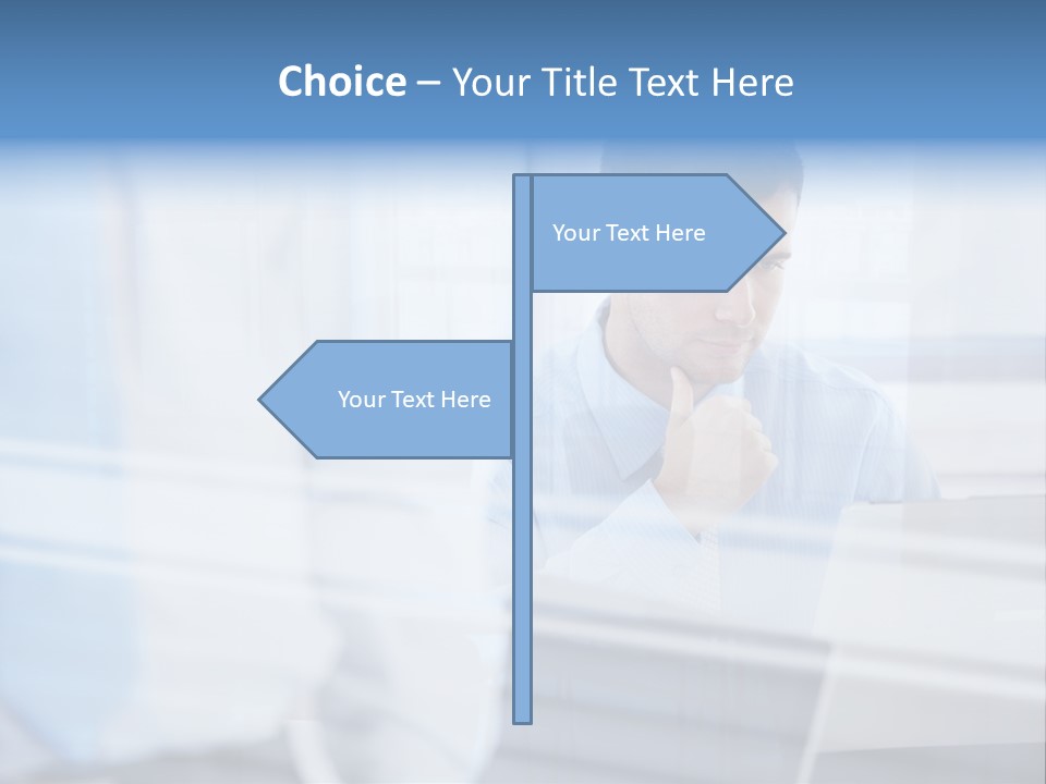 Young Look Desk PowerPoint Template