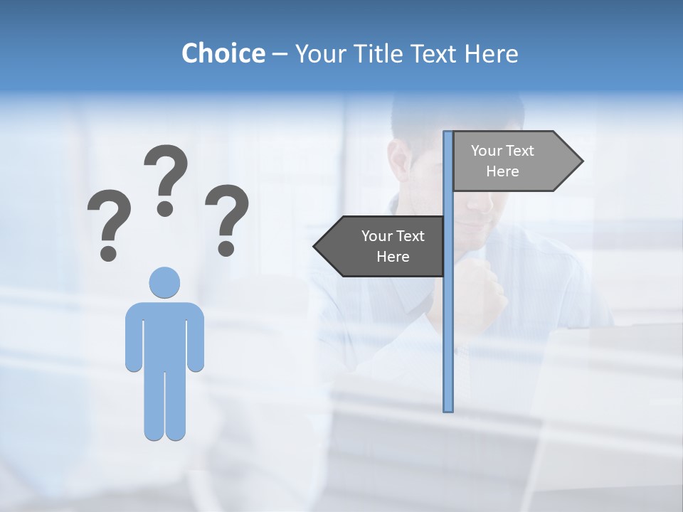 Young Look Desk PowerPoint Template