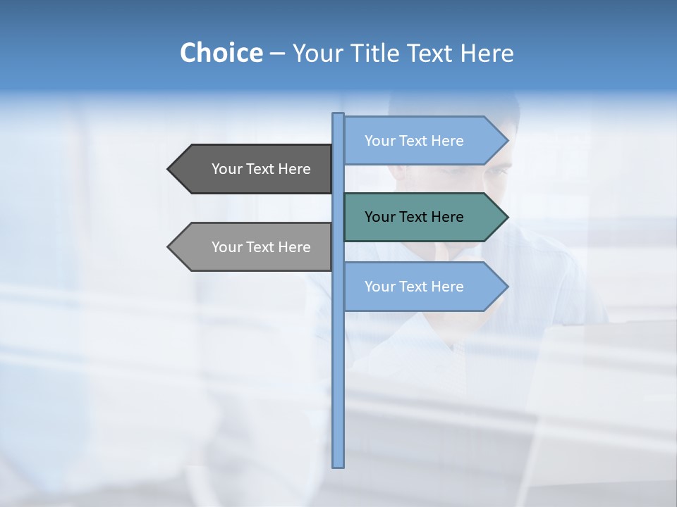 Young Look Desk PowerPoint Template