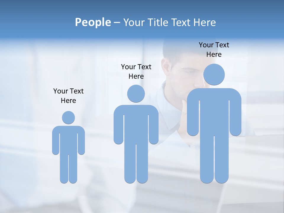 Young Look Desk PowerPoint Template