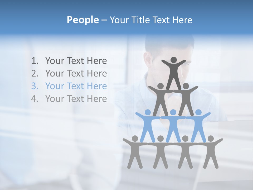 Young Look Desk PowerPoint Template