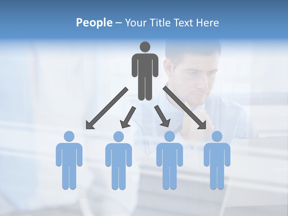 Young Look Desk PowerPoint Template