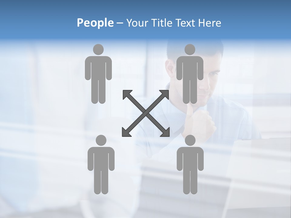 Young Look Desk PowerPoint Template