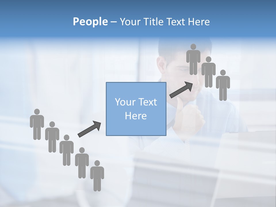 Young Look Desk PowerPoint Template