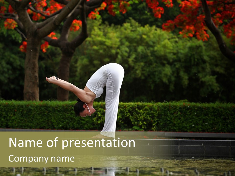 Person Female Outdoor PowerPoint Template