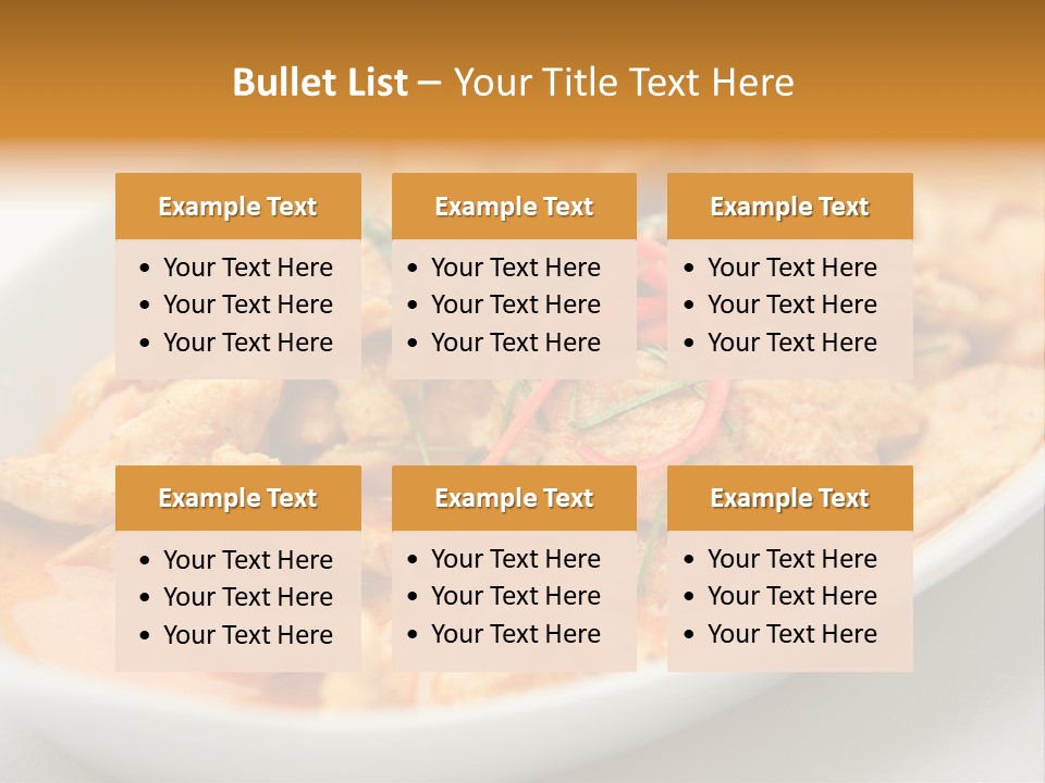 Health Vegetables Cooked PowerPoint Template