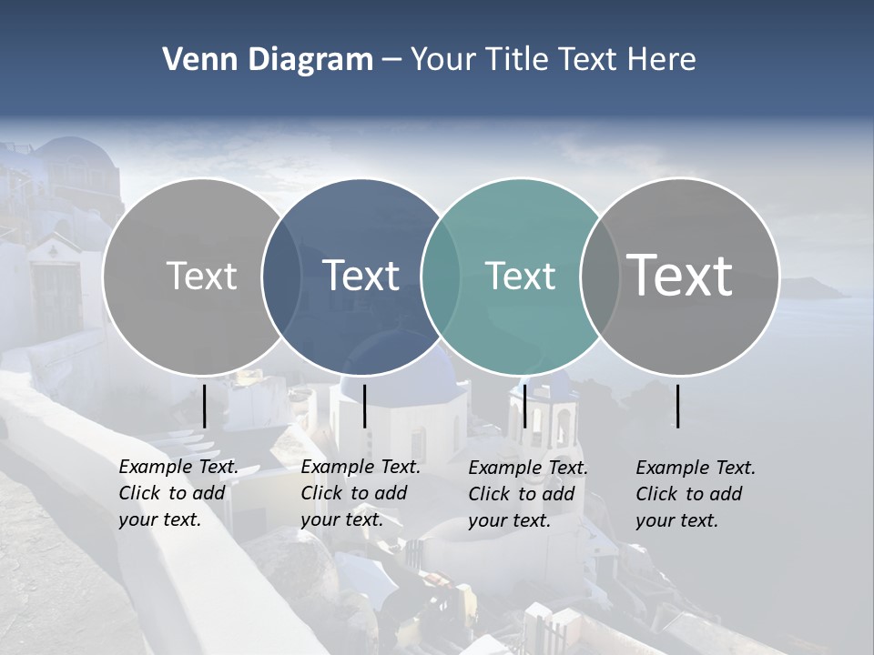 A Blue And White Church On A Cliff Overlooking The Ocean PowerPoint Template