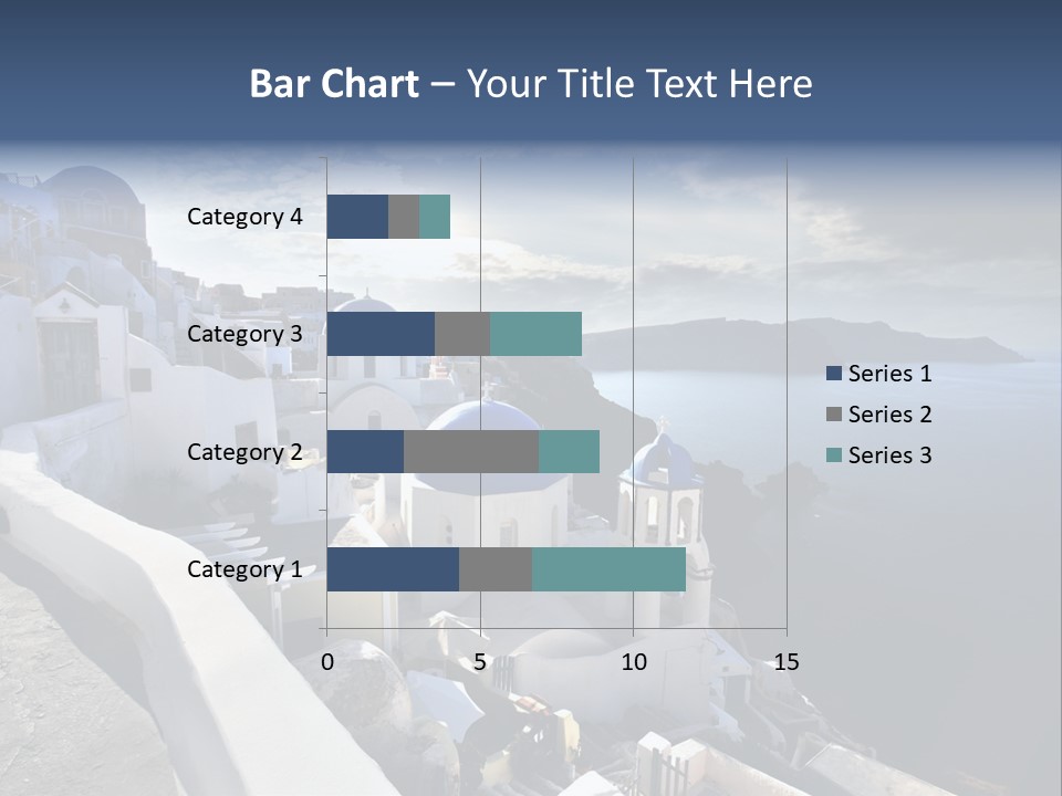 A Blue And White Church On A Cliff Overlooking The Ocean PowerPoint Template