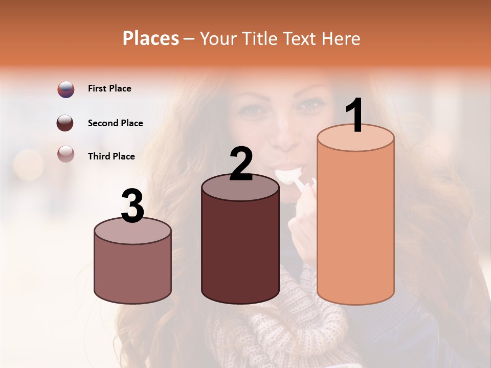 A Woman Brushing Her Teeth With A Toothbrush PowerPoint Template