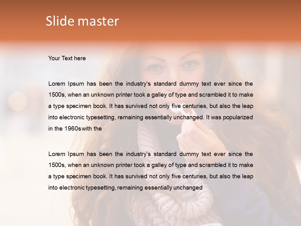 A Woman Brushing Her Teeth With A Toothbrush PowerPoint Template