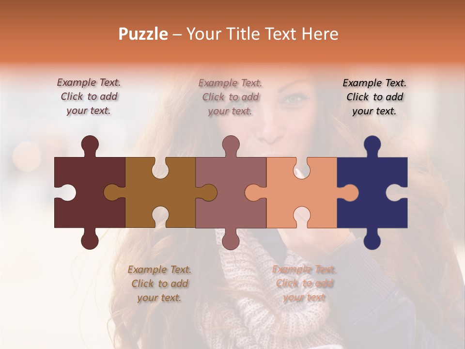 A Woman Brushing Her Teeth With A Toothbrush PowerPoint Template