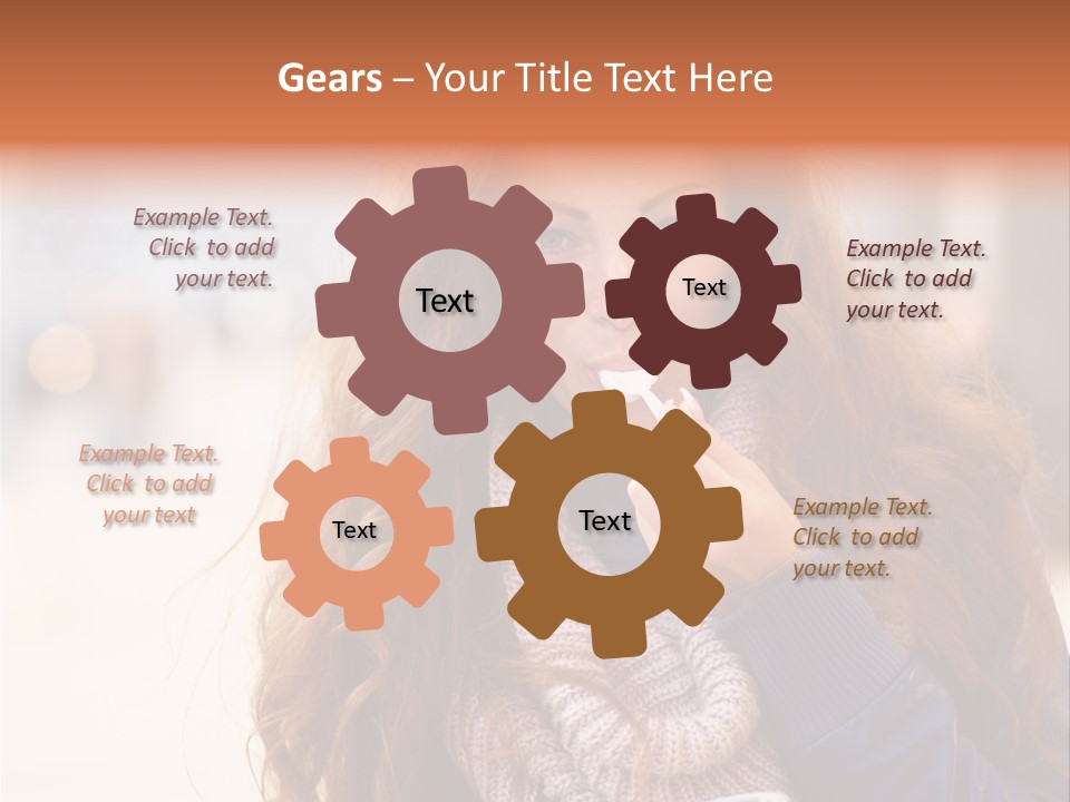 A Woman Brushing Her Teeth With A Toothbrush PowerPoint Template